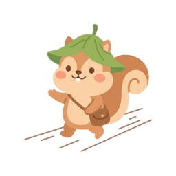 Smiling Ara the squirrel